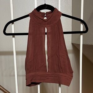 Urban Outfitters Sleeveless Brown Crop Top